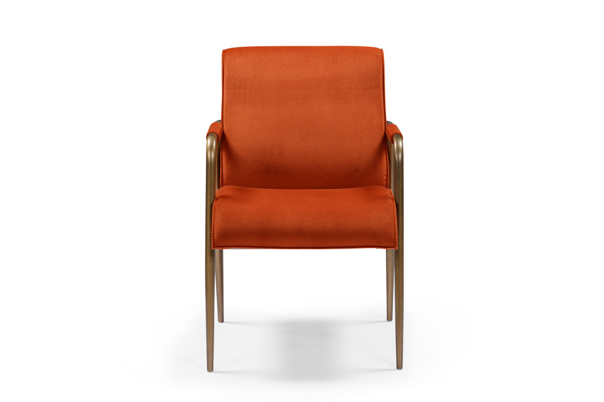 Campden Club Chair | Rust Orange