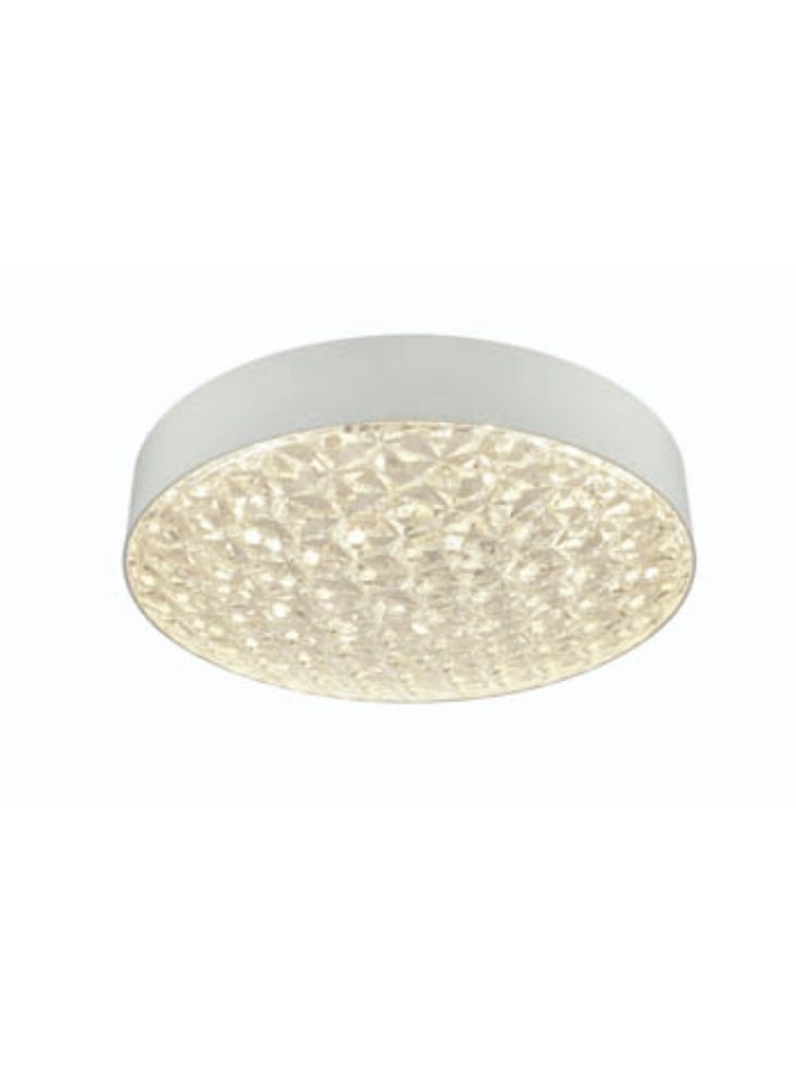 IP44 LED Polycarbonate Flush Ceiling Fitting - White