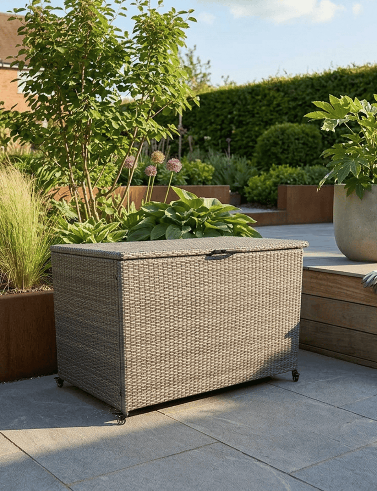 Natural Weave 645L KD Cushion Storage Box