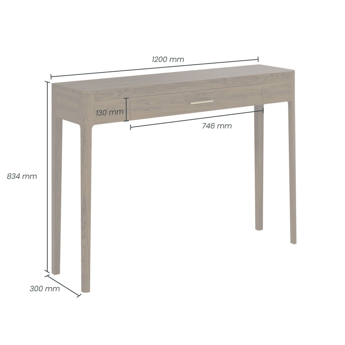 Abberley Console Table | Oak