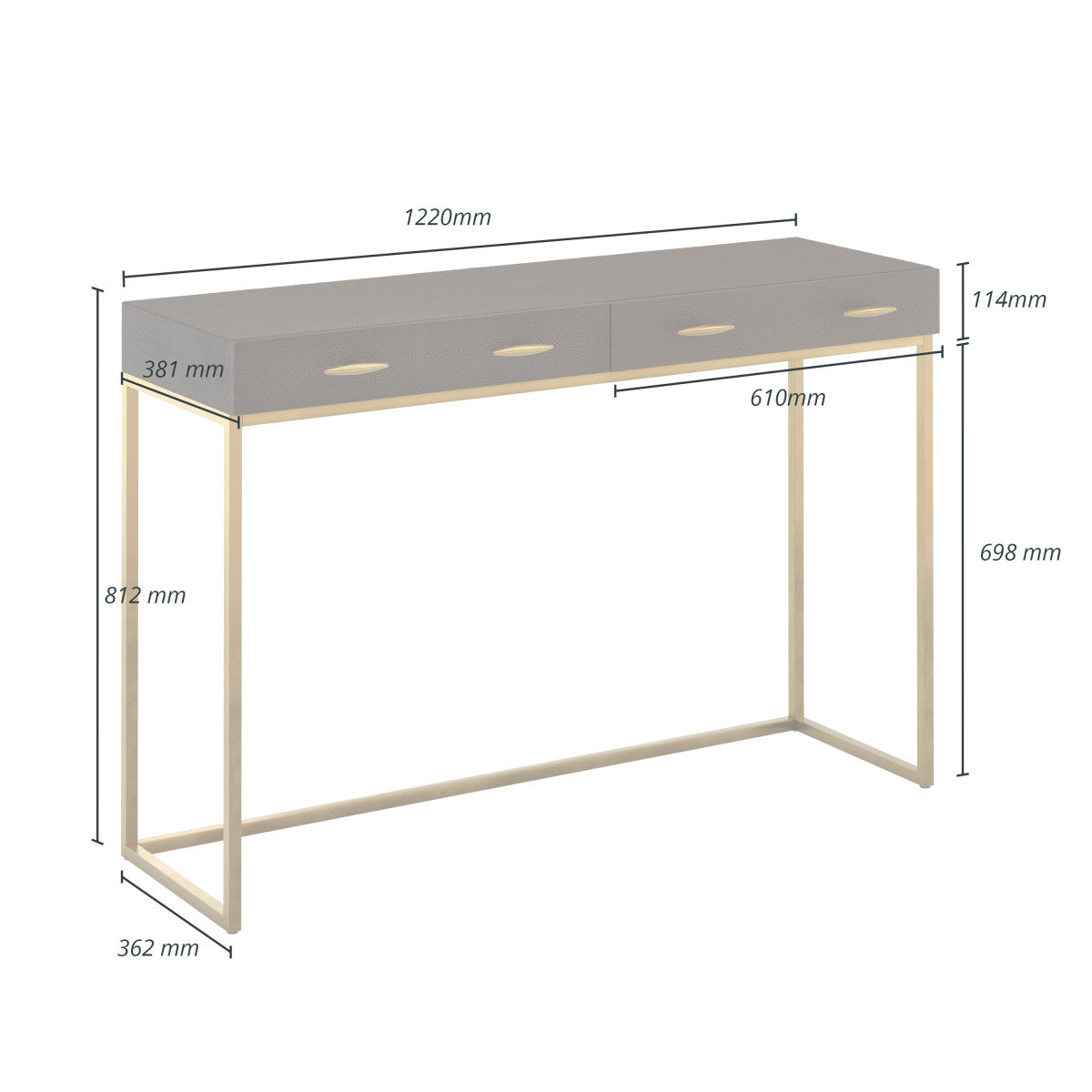 Hampton Console Table | Brown