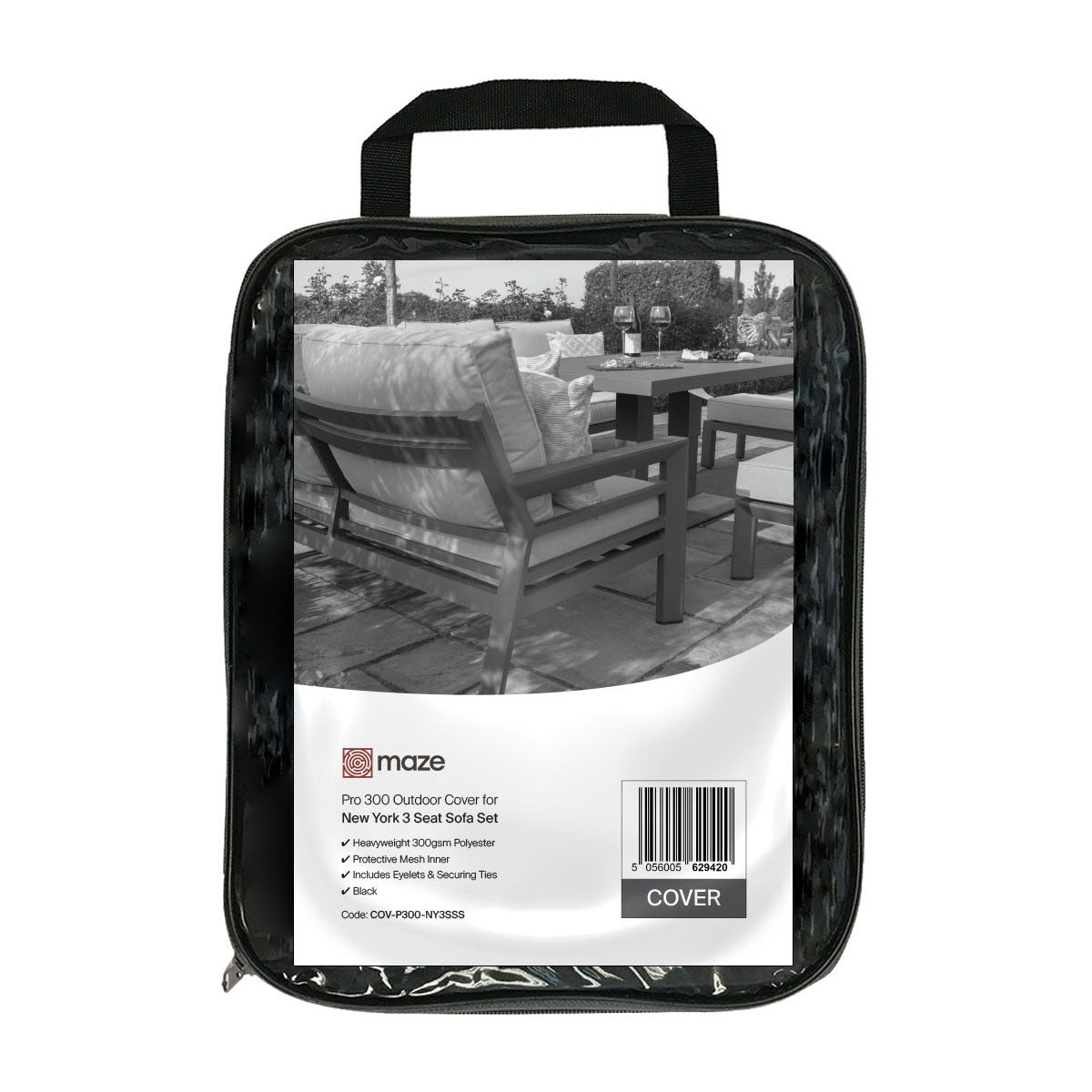 Pro 300 Outdoor Cover for New York 3 Seat Sofa Set - W217 x D165 x H72cm