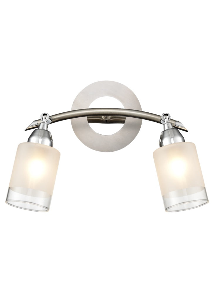 Campani 2lt Bracket - Chrome / Satin Nickel