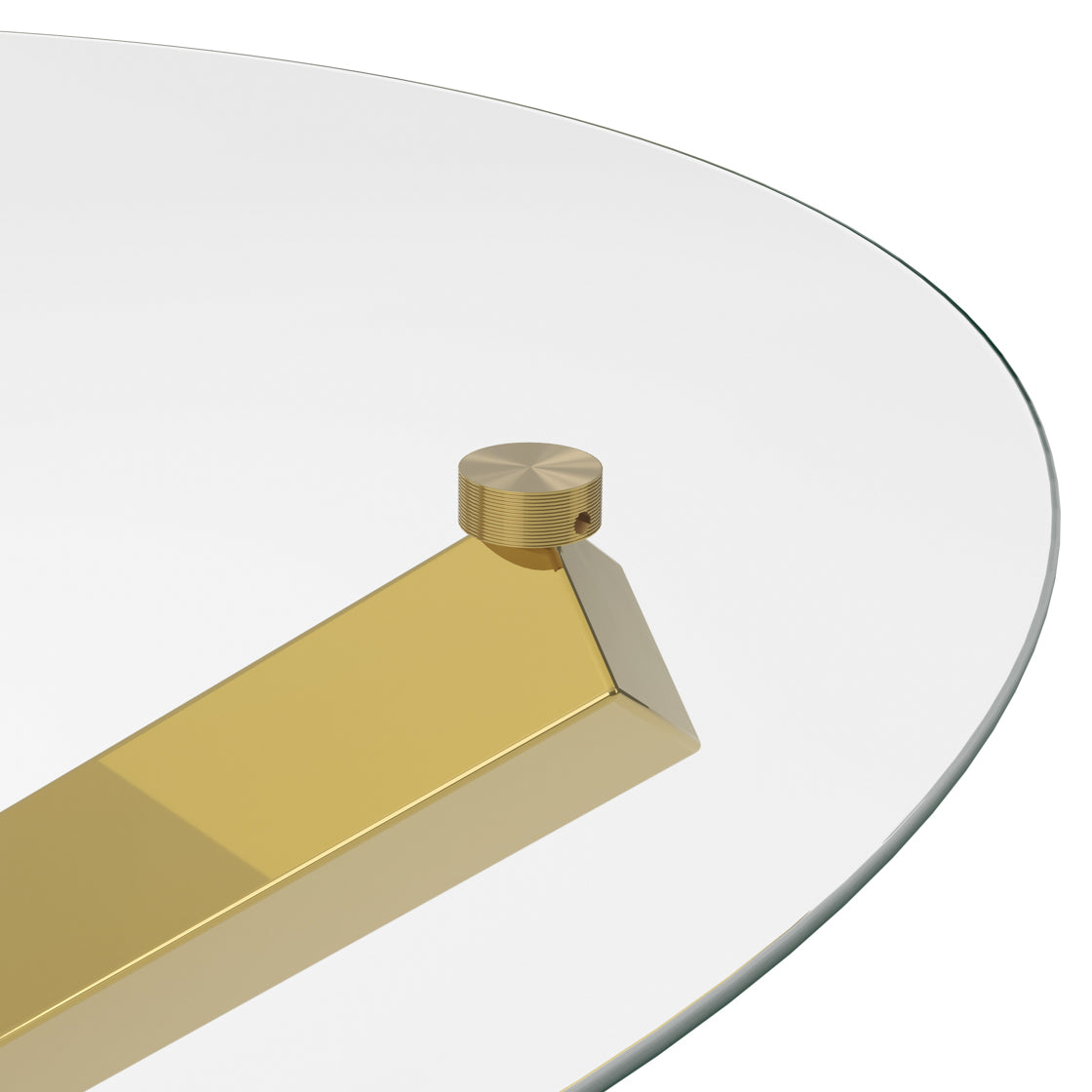 Capri Glass & Gold Dining Table