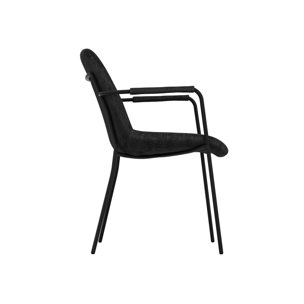 Carlo Black Dining Chair with Arms