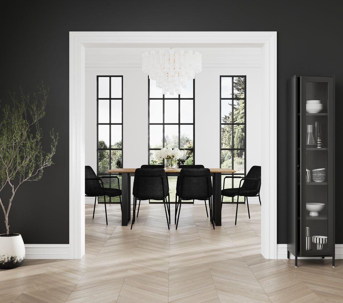 Carlo Black Dining Chair with Arms