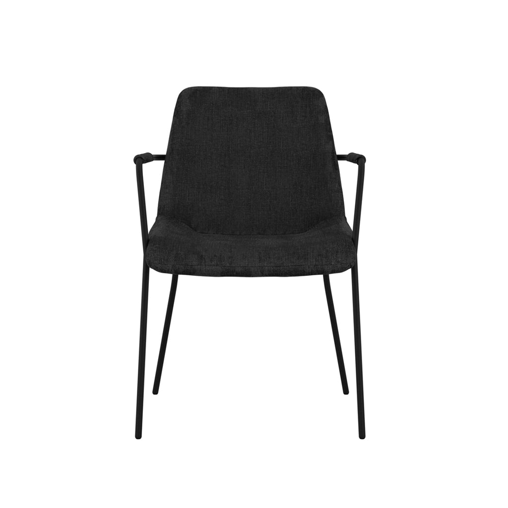 Carlo Black Dining Chair with Arms