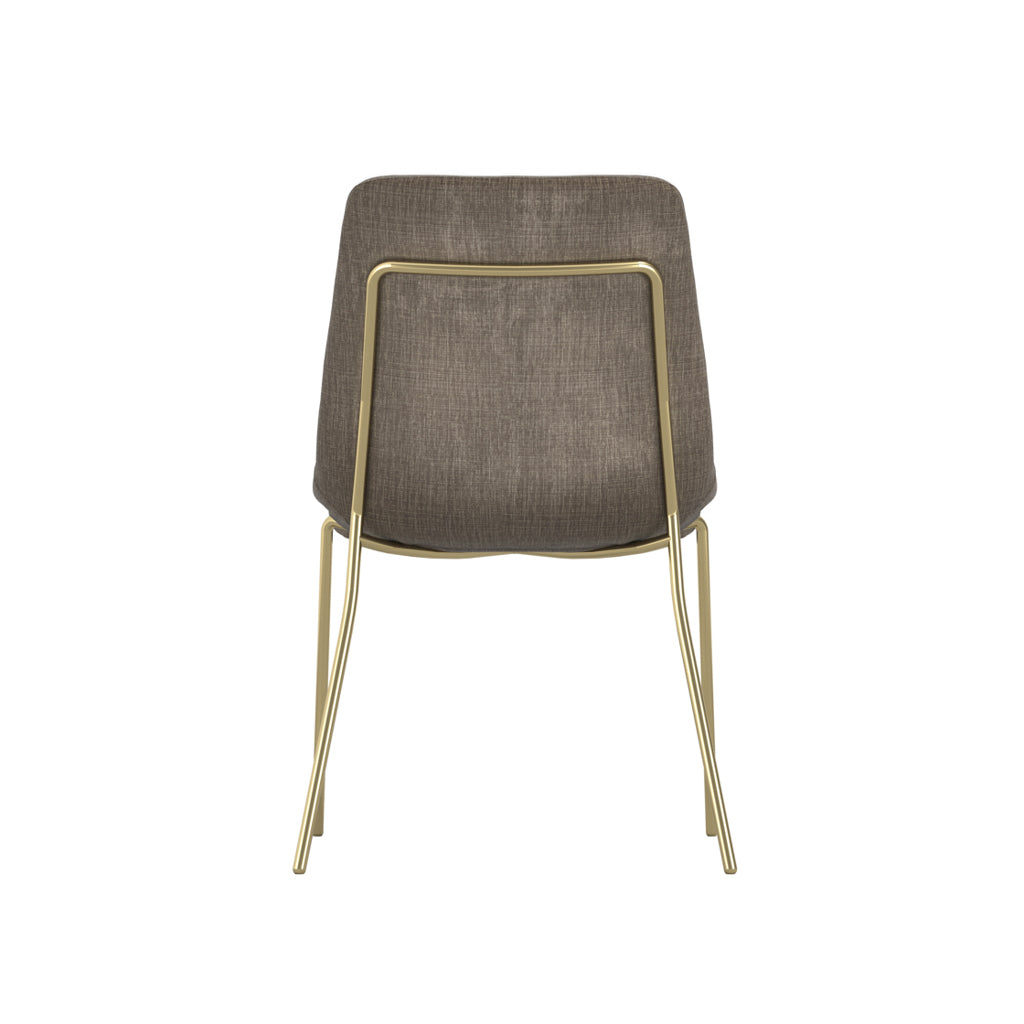 Carlo Taupe and Gold Dining Chair