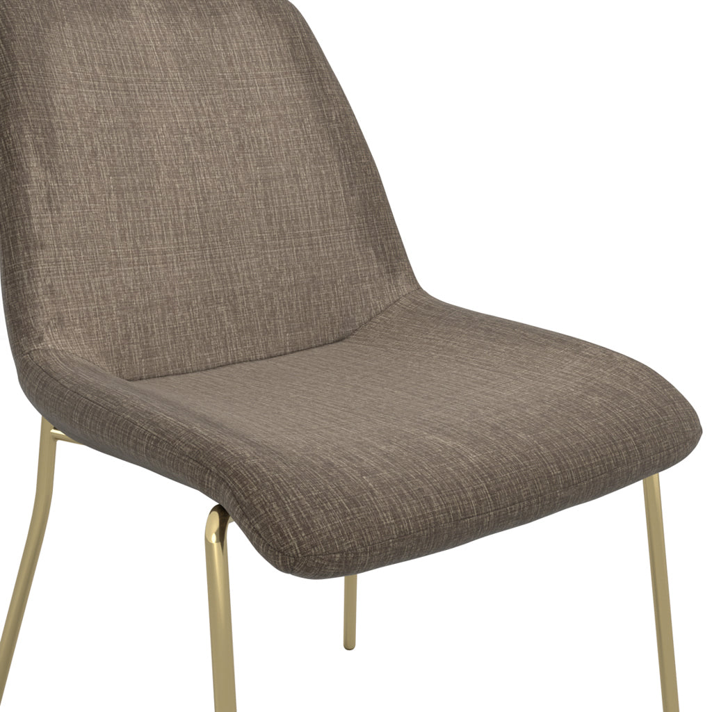 Carlo Taupe and Gold Dining Chair