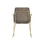 Carlo Taupe and Gold Dining Chair with Arms