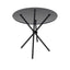 Casa Silver Table with Smith Black Chairs