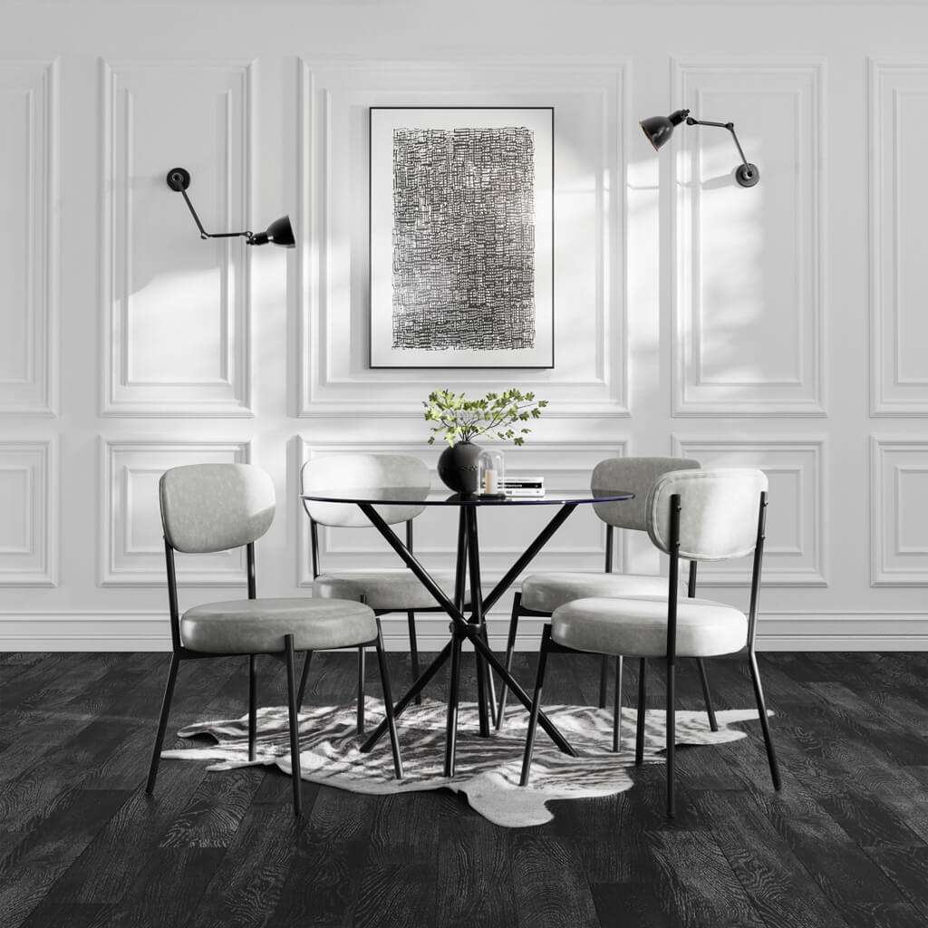 Casa Glass & Gold Dining Table
