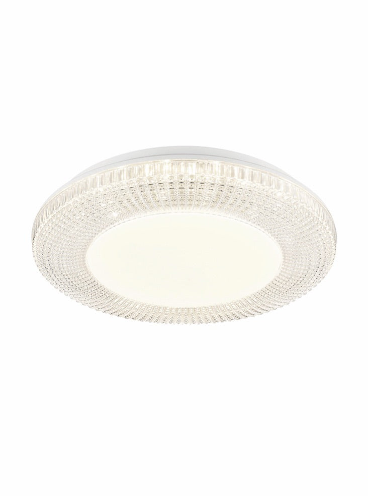 IP44 LED Polycarbonate Flush Ceiling Fitting - White