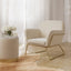 Charles Chair and Lara Small Pouffe in Cream and Gold