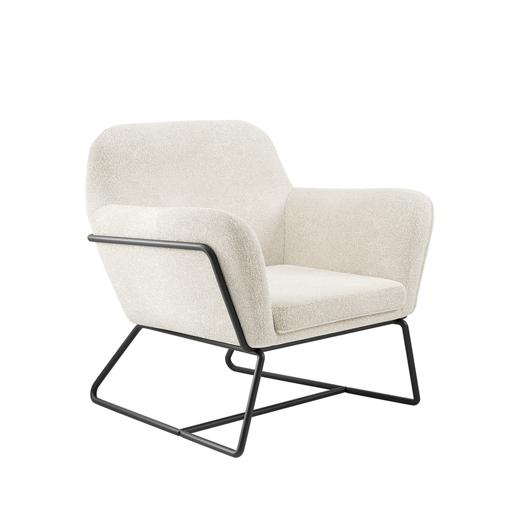 Charles Ivory Boucle Chair