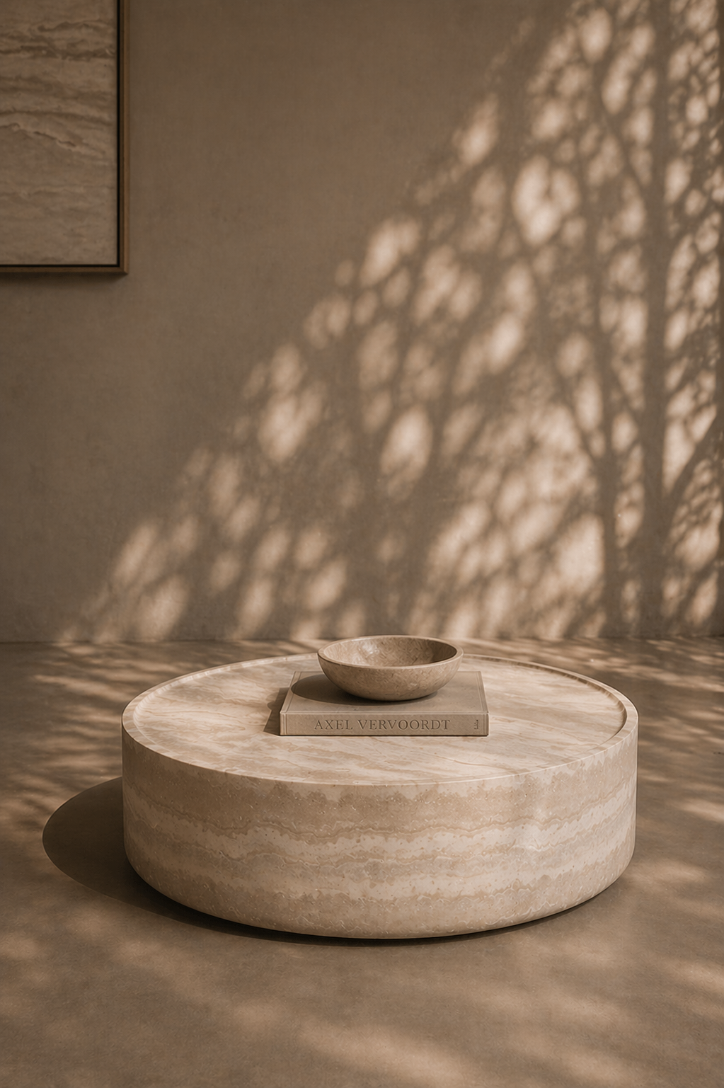 Ciladro Coffee Table - Faux Travertine - Medium