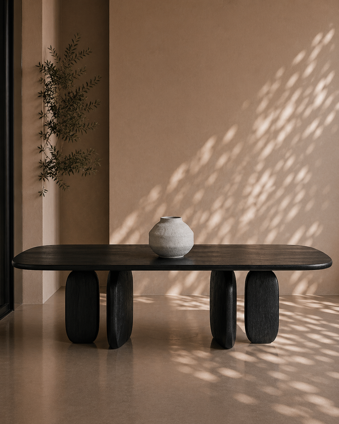 Underline 210 Dining Table - Black Oak