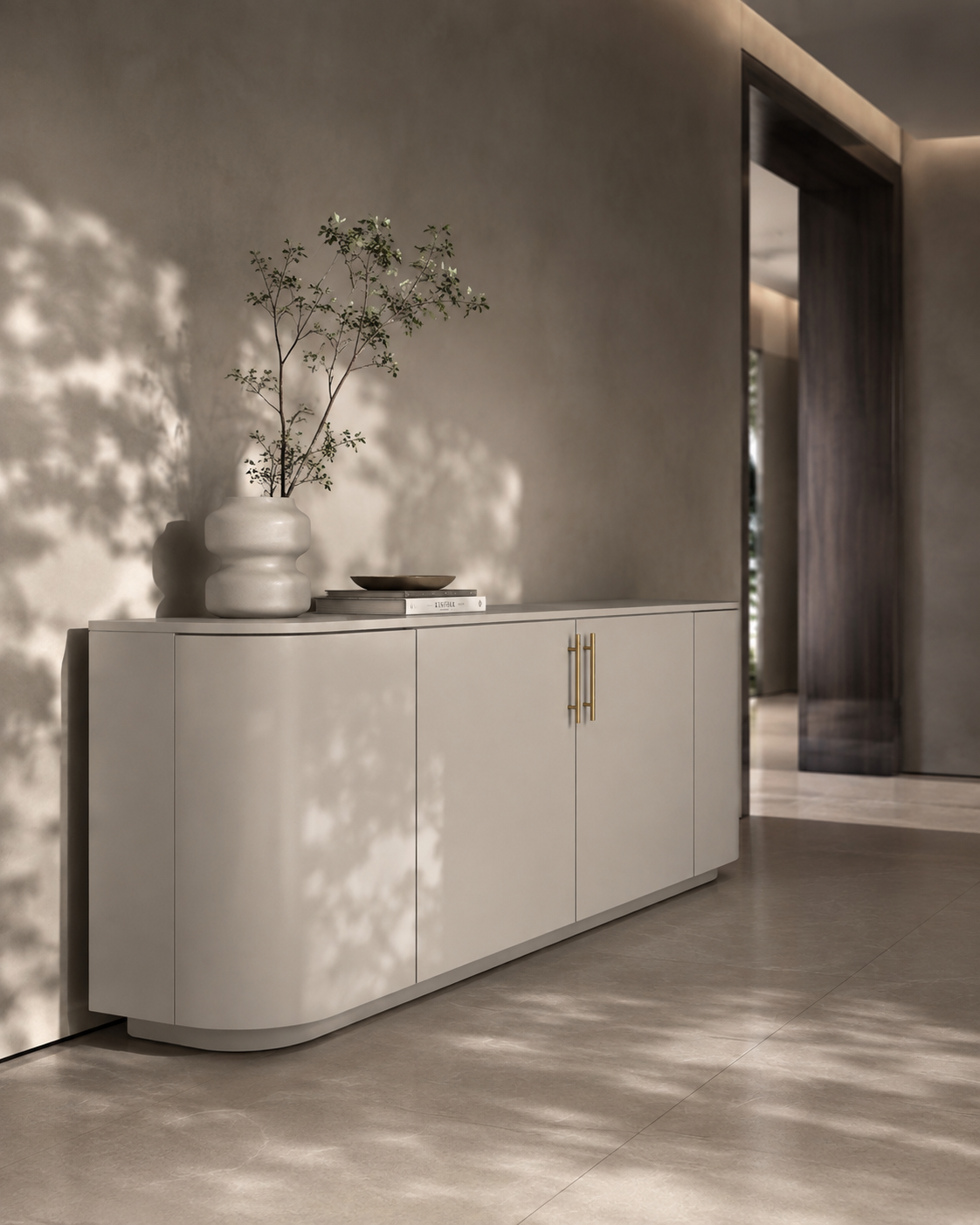 Oakura Buffet - Matte Beige