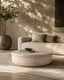 Ciladro Coffee Table - Faux Travertine - Medium