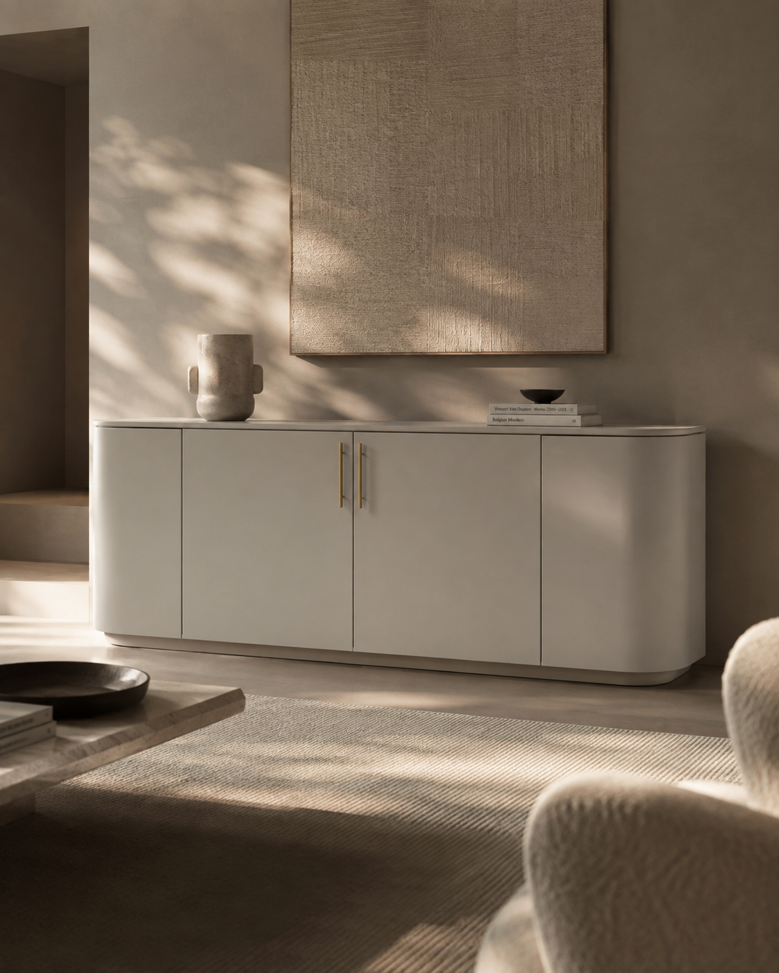 Oakura Buffet - Matte Beige
