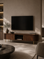 Lantine TV Unit - Walnut & Brass