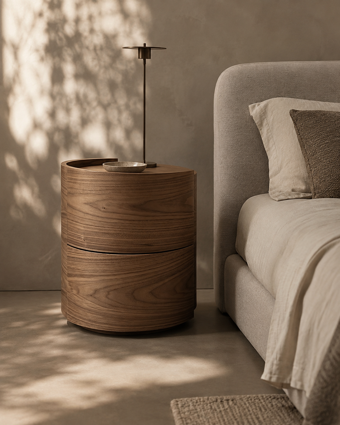 Dexter Bedside Table - Walnut - Pair