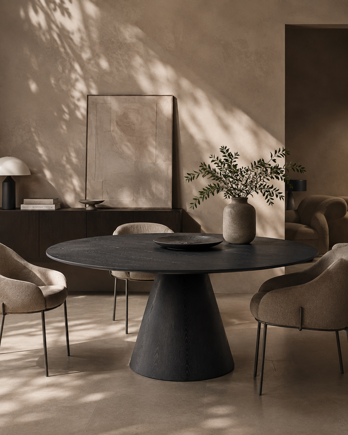 Tavamo 180 Dining Table - Black Oak