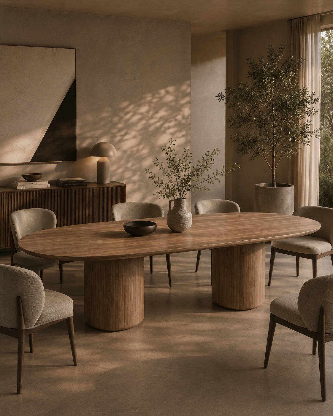 Basilca Dining Table 270 - Walnut