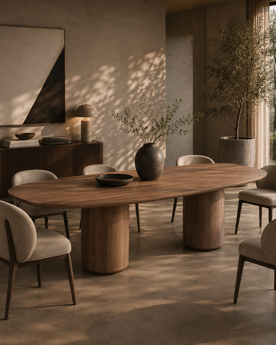 Basilca Dining Table 270 - Walnut