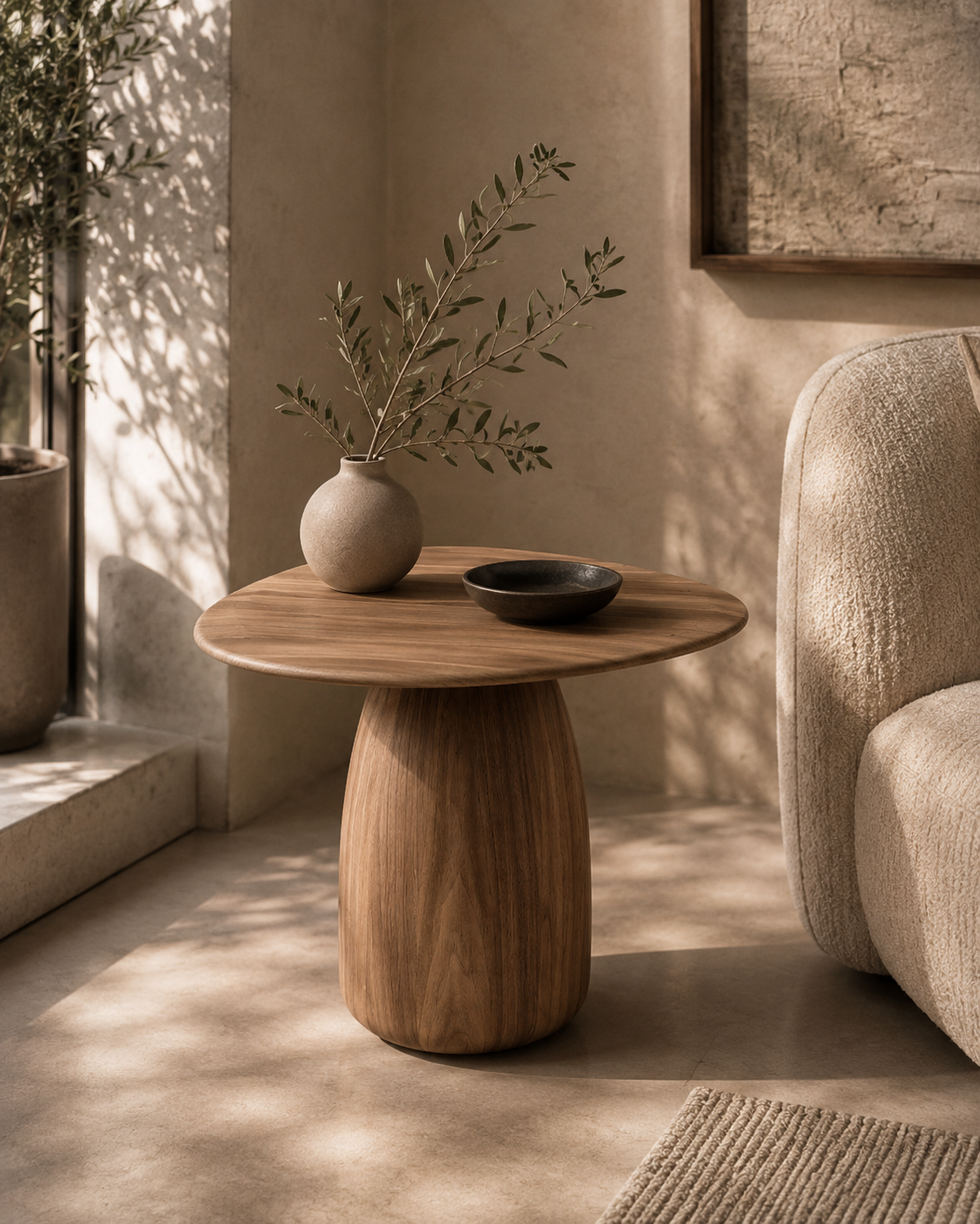 Basilca Side Table - Walnut