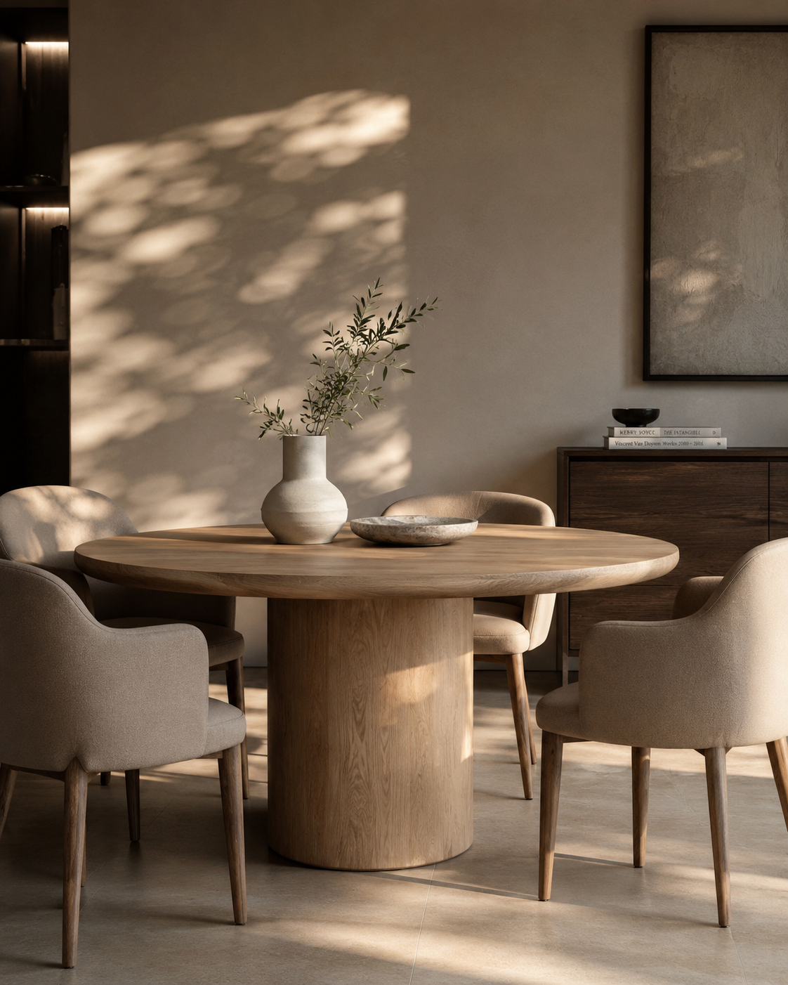Berwick Round Dining Table 135 - Ash Oak