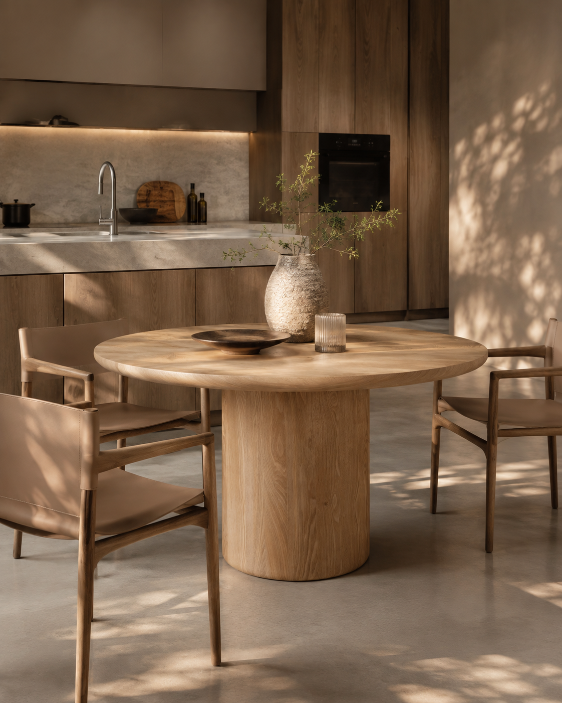 Berwick Round Dining Table 135 - Ash Oak