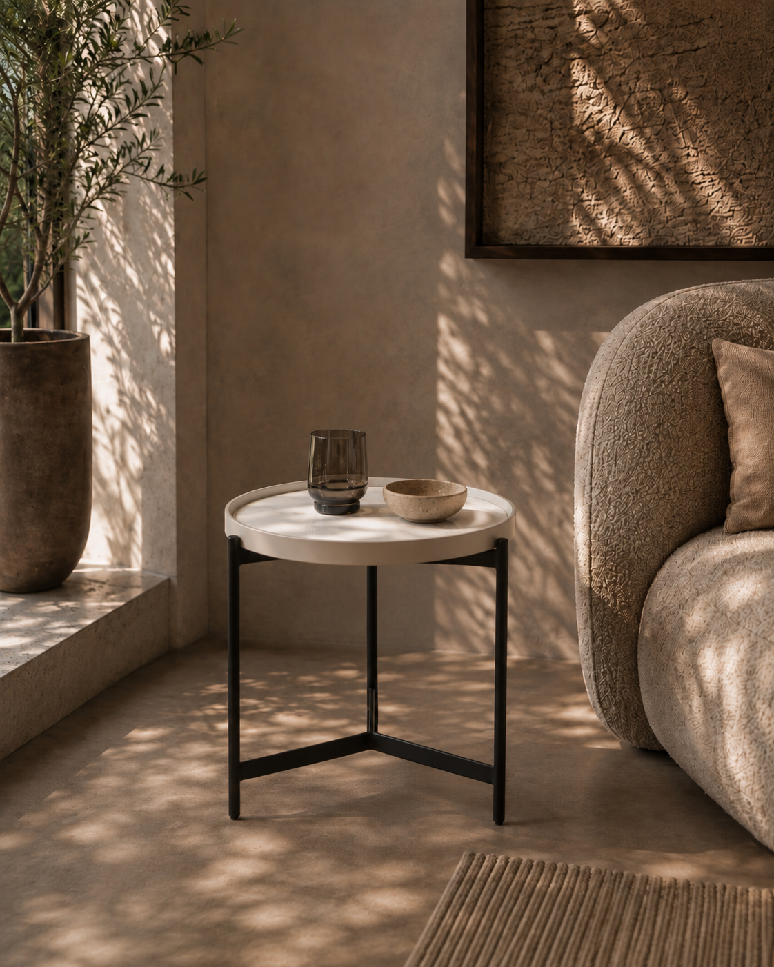Ivery Side Table - Light Grey - OUTLET