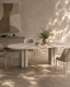 Moon Dining Table 240 - Matte Beige