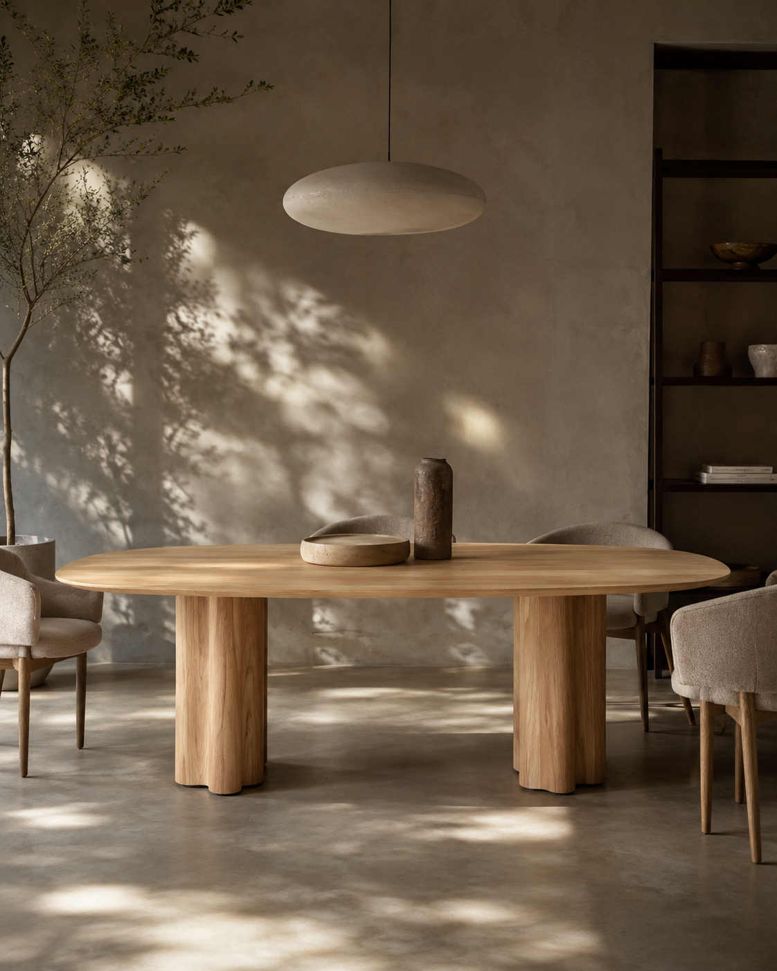 Moon Dining Table 240 - Light Oak