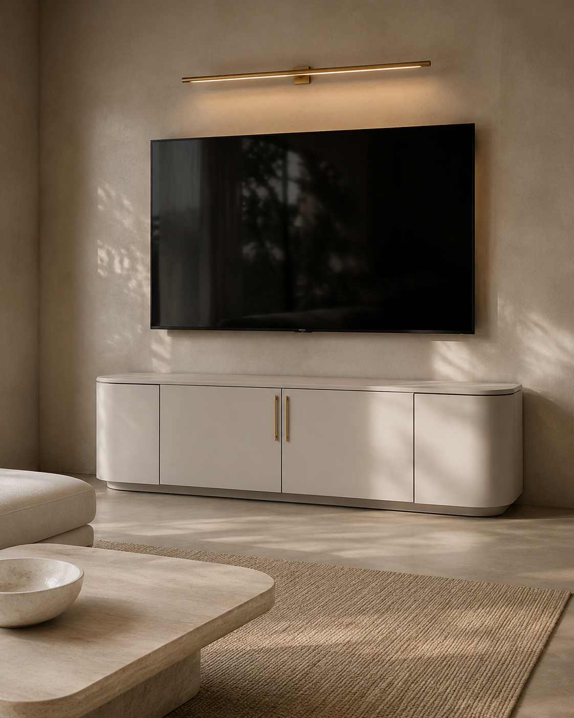 Oakura TV Unit - Matte Beige
