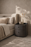 Vertu Bedside Table - Smoke Oak
