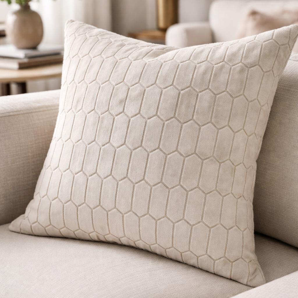 Malini Albie Ivory Cushion