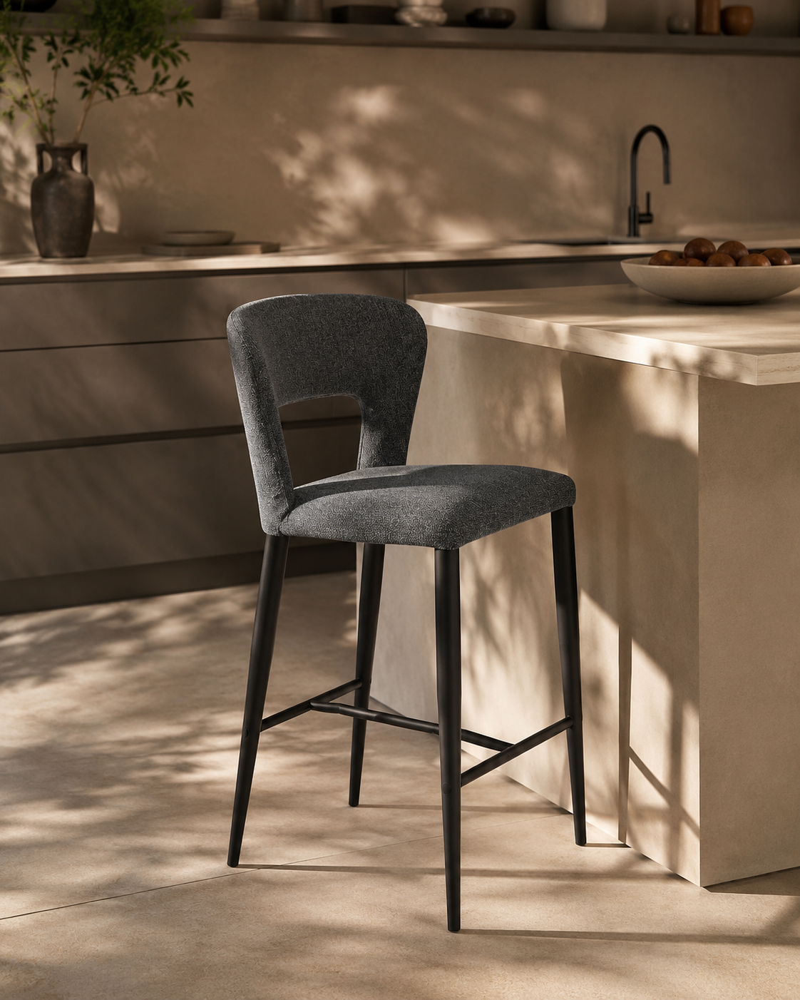 Pari II Bar Stool - London Steel