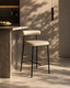 Alita Stool - Dark Marble