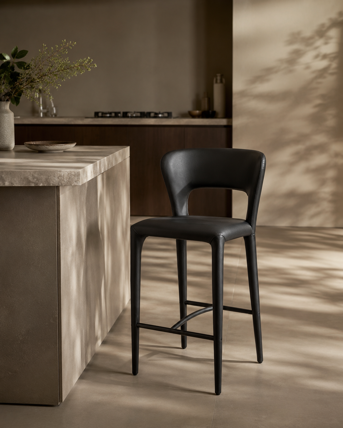 Pari I Bar Stool - Mustang Black