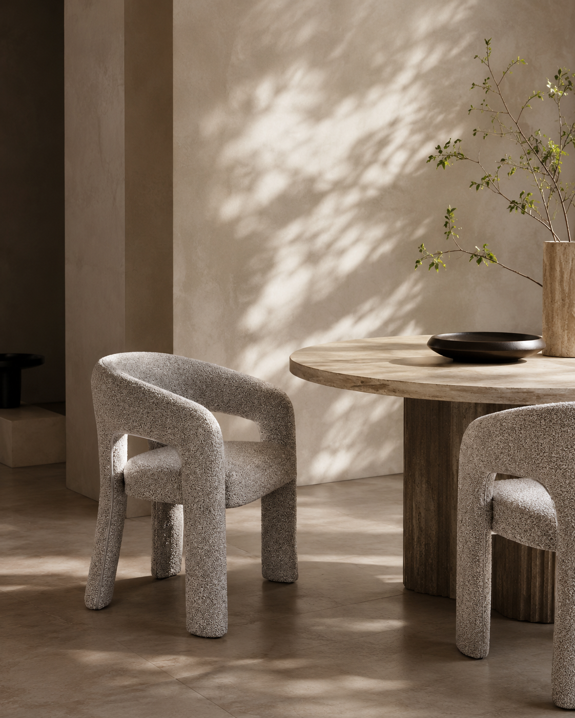 Jace Dining Chair - Grey Boucle