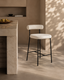 Alita Stool - Chex Bouclé Polar