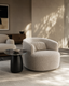 Grace Swivel Chair - Steam Bouclé