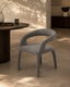 Escada Dining Chair - Chex Bouclé Charcoal