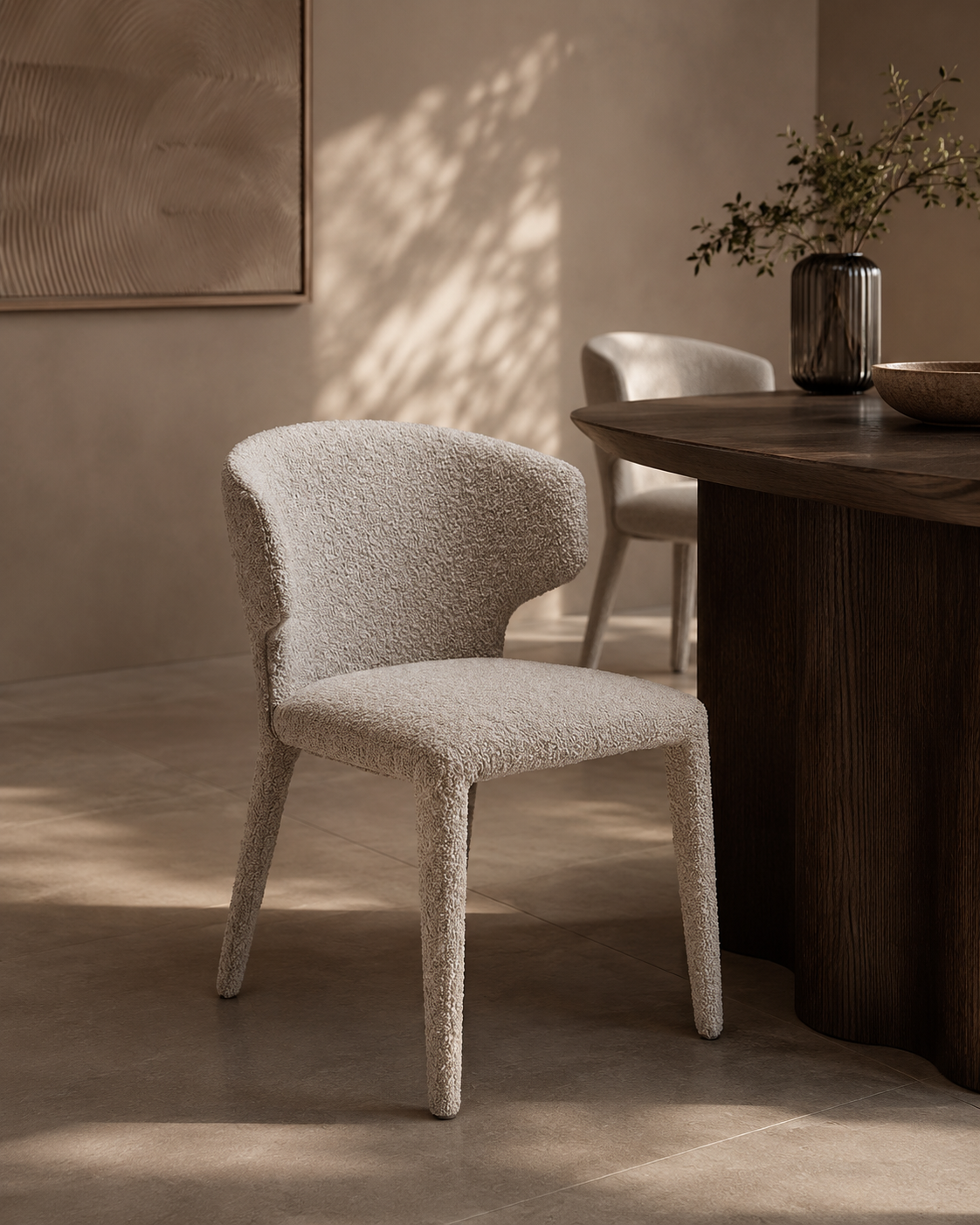 Vela Dining Chair - Chex Steam Boucle