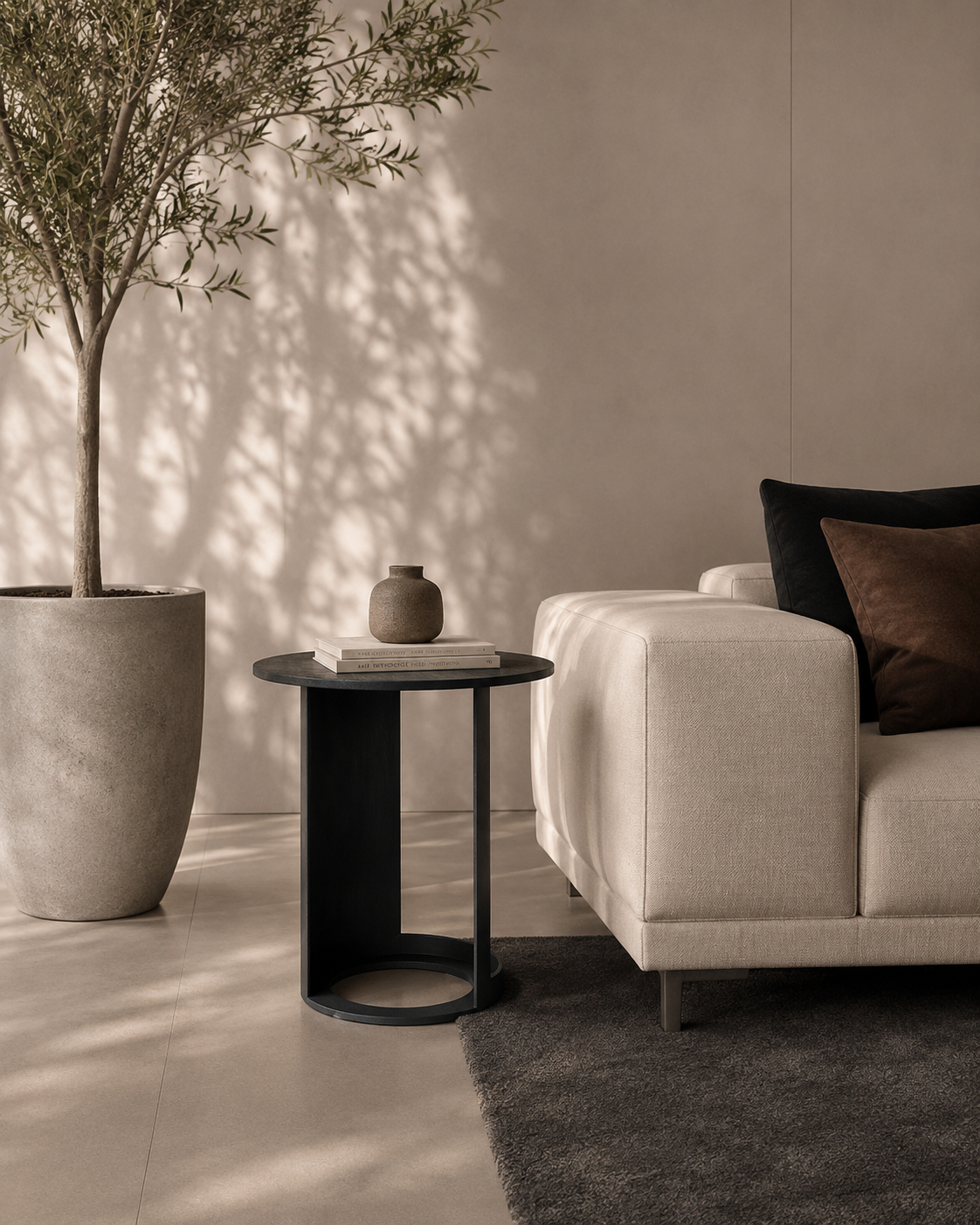 Alban Side Table - Matte Black