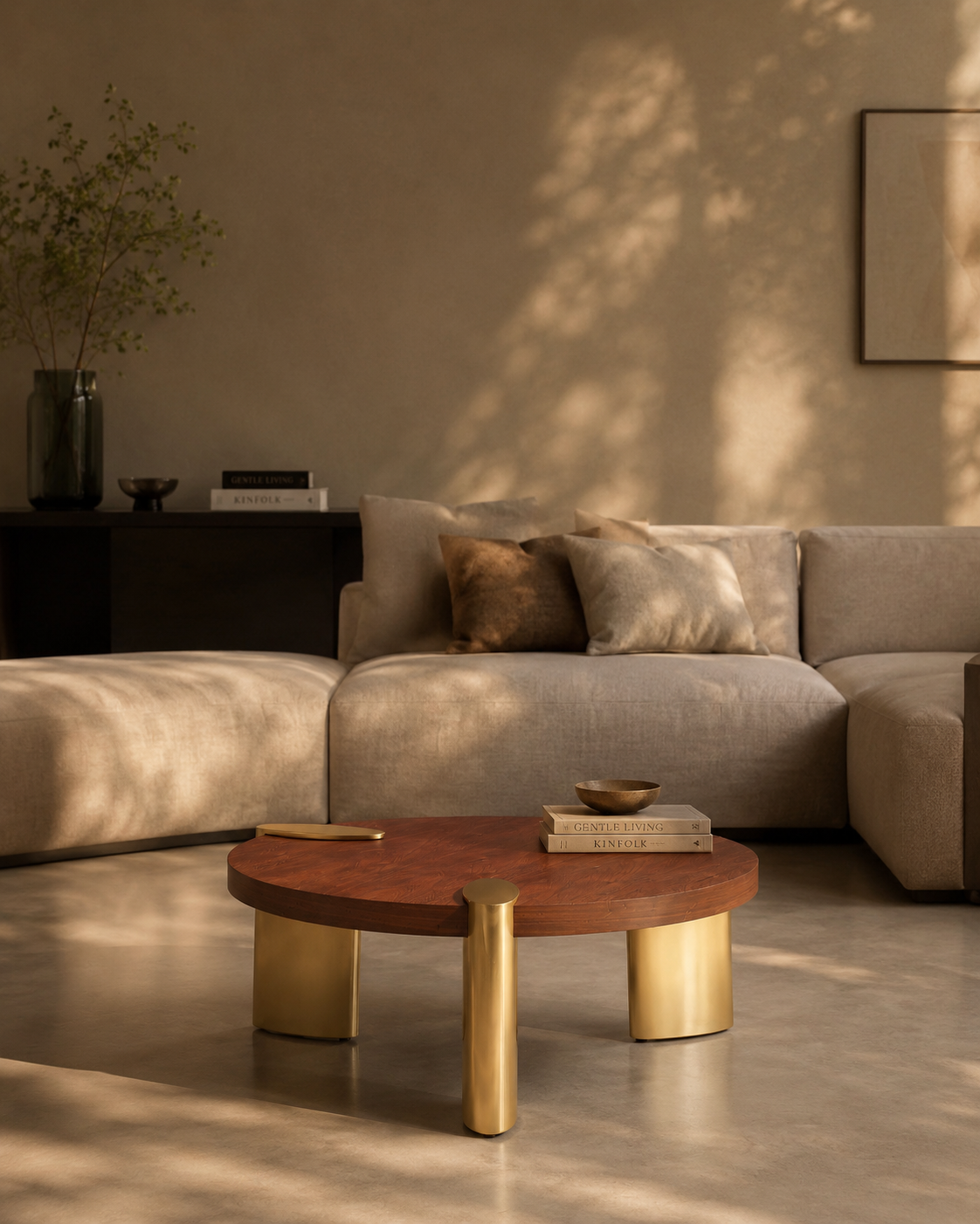 Amara Coffee Table - Small - Dark Walnut