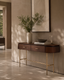 Lantine Console - Walnut & Brass