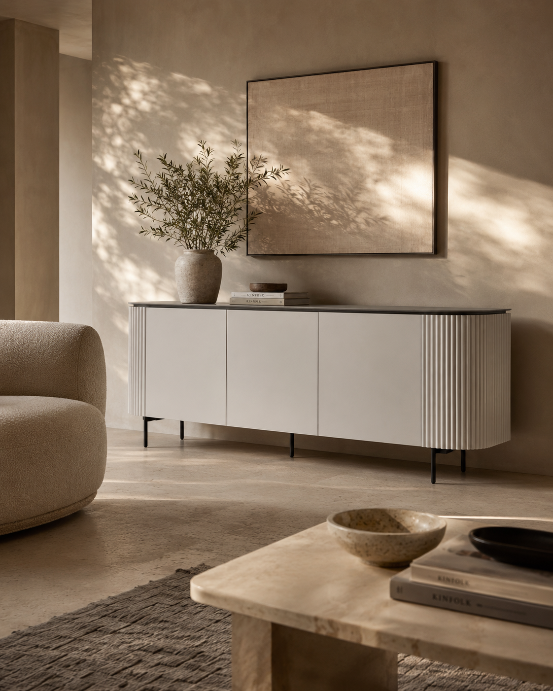 Lantine Buffet - Matte Beige